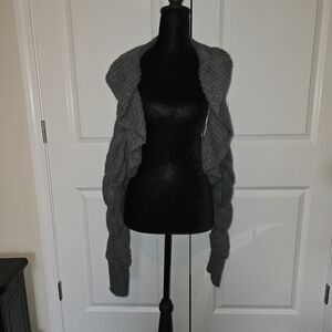 H&M Charcoal Cable Knit Shrug